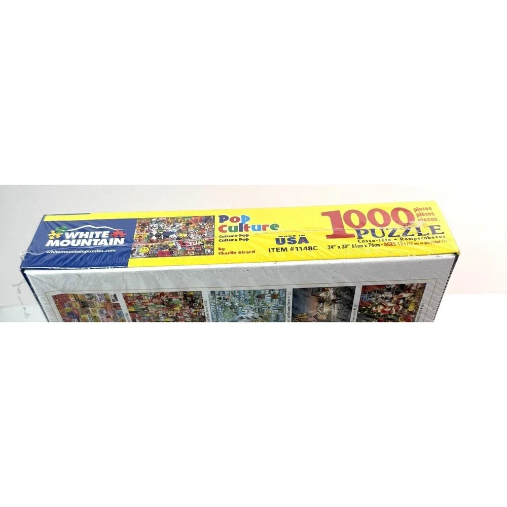 White Mountain Pop Culture 1000 Piece Jigsaw Puzzle NEW Sealed Charlie Girard